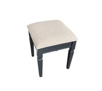 Melody Maison Navy Black Cushioned Dressing Table Stool - Daventry Navy Black Range Melody Maison Black