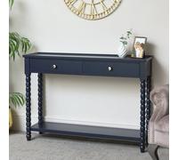 Melody Maison Navy Blue Bobble 2 Drawer Console Table 110Cm X 78Cm