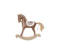 Melody Maison Neutral Brown Felt Standing Rocking Horse Decoration - 16cm Melody Maison Brown