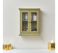 Melody Maison Olive Green Reeded Glass Wall Cabinet