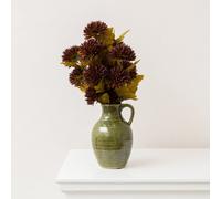 Melody Maison Olive Green Speckled Ceramic Jug Vase - 19.5Cm