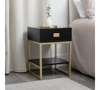 Melody Maison One Drawer Bedside Table - Elle Black Range Melody Maison Black