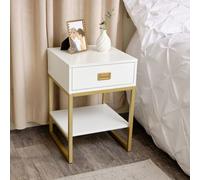 Melody Maison One Drawer Bedside Table - Elle White Range