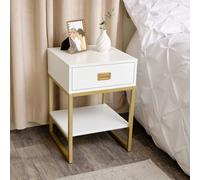 Melody Maison One Drawer Bedside Table - Elle White Range Melody Maison White