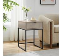 Melody Maison One Drawer Bedside Table - Hesley Taupe Stone Range