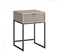 Melody Maison One Drawer Bedside Table - Hesley Taupe Stone Range in Grey Melody Maison Grey