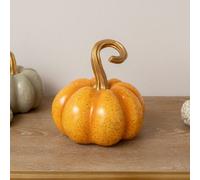 Melody Maison Orange & Gold Speckled Pumpkin Ornament - 20Cm X 19Cm