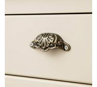 Melody Maison Ornate Brass Patterned Cup Pull Handle in Gold Melody Maison Gold