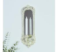 Melody Maison Ornate Cream Mirrored Candle Sconce