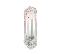 Melody Maison Ornate White Wall Mirror Candle Holder Sconce Melody Maison White
