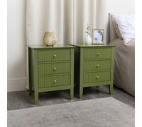 Melody Maison Pair Of 3 Drawer Bedside Tables - Hales Green Range