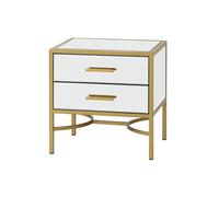 Melody Maison Pair Of Gold Mirrored Bedside / Occasional Tables - Venus Range in Metallic Gold Melody Maison Metallic Gold