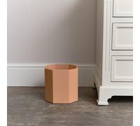Melody Maison Peach Wooden Octagonal Edge Waste Paper Bin