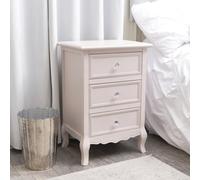 Melody Maison Pink 3 Drawer Bedside Table - Victoria Pink Range