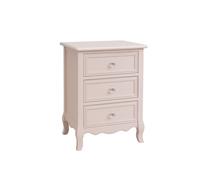 Melody Maison Pink 3 Drawer Bedside Table - Victoria Pink Range in Pale Pink Melody Maison Pale Pink