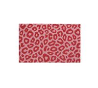 Melody Maison Pink Leopard Print Coir Door Mat in Dark Pink | Size: 100 cm diameter Melody Maison Dark Pink 100 cm diameter