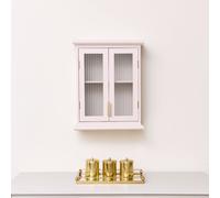 Melody Maison Pink Reeded Glass Wall Cabinet in Light Pink Melody Maison Light Pink