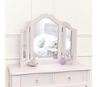 Melody Maison Pink Tabletop Triple Vanity Mirror in Pale Pink Melody Maison Pale Pink
