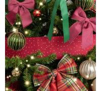 Melody Maison Red & White Polka Dot Detailed Fabric Tree Ribbon - 270Cm (2.7M / 106.3')
