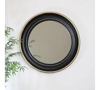 Melody Maison Round Black & Gold Wall Mirror 90cm x 90cm