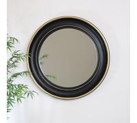 Melody Maison Round Black & Gold Wall Mirror 90Cm X 90Cm
