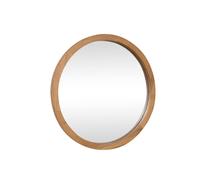 Melody Maison Round Dark Wood Frame Mirror - 55cm in Brown Melody Maison Brown