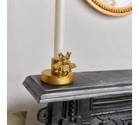 Melody Maison Round Gold Bee Candle Holder - 6Cm