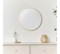 Melody Maison Round Gold Wall Mirror - 50Cm X 50Cm