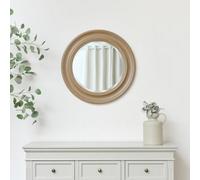 Melody Maison Round Mocha Brown Wall Mirror 65Cm X 65Cm