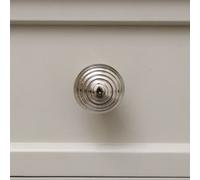 Melody Maison Round Shiny Silver Swirl Detailed Drawer Knob