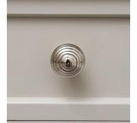 Melody Maison Round Shiny Silver Swirl Detailed Drawer Knob
