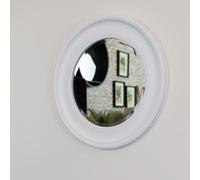 Melody Maison Round Vintage White Wall Mirror 60cm X 60cm | Size: 60 cm X 60 cm Melody Maison White 60 cm X 60 cm