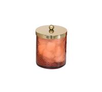 Melody Maison Rust Orange Patterned Glass Bathroom Canister With Gold Lid Melody Maison Orange