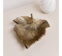 Melody Maison Rustic Bronze Leaf Trinket Tray Dish
