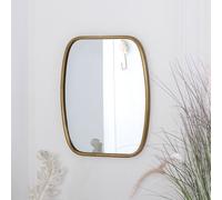 Melody Maison Rustic Gold Framed Mirror 40cm X 48.5cm in Metallic Gold | Size: 40 cm X 48.5 cm Melody Maison Metallic Gold 40 cm X 48.5 cm
