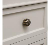 Melody Maison Rustic Round Scalloped Drawer Knob in Light Brown Melody Maison Light Brown
