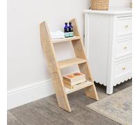 Melody Maison Rustic Wooden Ladder Shelf Unit 35Cm X 80Cm