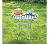 Melody Maison Sage Green Round Garden Side Table - 50Cm