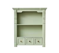 Melody Maison Sage Green Wooden Wall Shelf Unit With Drawers in Light Green Melody Maison Light Green