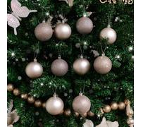Melody Maison Set Of 10 Mixed Blush Pink Glitter Baubles