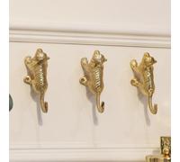 Melody Maison Set Of 3 Gold Monkey Wall Hooks