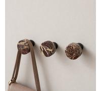 Melody Maison Set Of 3 Round Red Marble Wall Hooks
