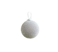 Melody Maison Set Of 3 Silver Grey Beaded Baubles - 8cm Melody Maison Silver