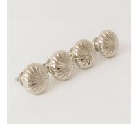 Melody Maison Set Of 4 Extra Large Silver Swirl Drawer Knobs