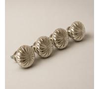 Melody Maison Set Of 4 Extra Large Silver Vintage Swirl Drawer Knobs - 5Cm