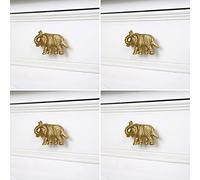 Melody Maison Set of 4 Gold Elephant Drawer Knobs