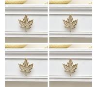 Melody Maison Set of 4 Gold Maple Leaf Drawer Knobs