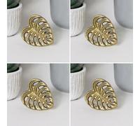 Melody Maison Set of 4 - Gold Monstera Leaf Drawer Knobs
