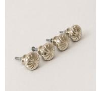 Melody Maison Set Of 4 Large Silver Vintage Swirl Drawer Knobs - 4Cm