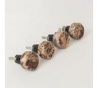 Melody Maison Set Of 4 Round Red Marble Drawer Knobs